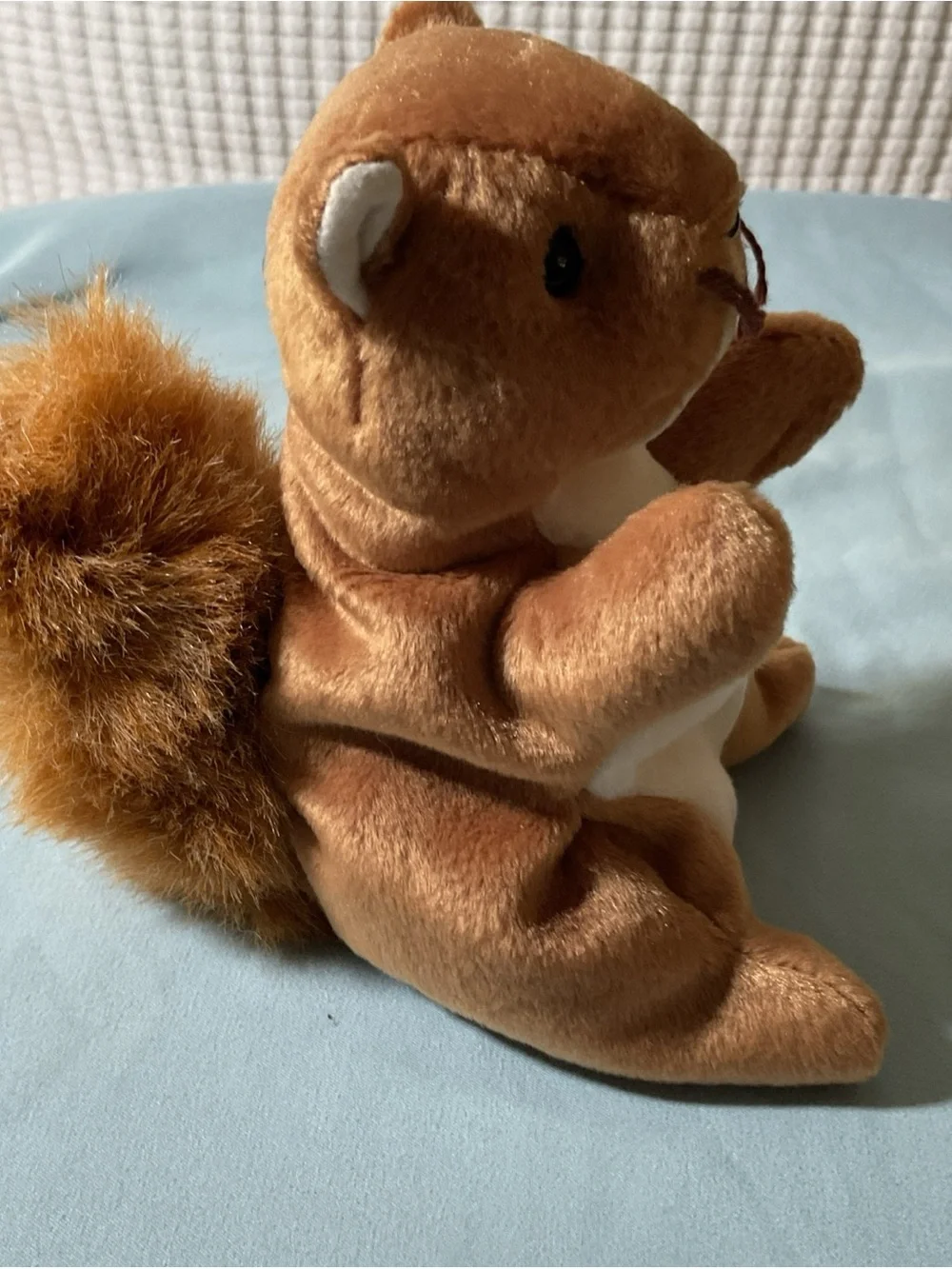 Ty Nuts Brown and Cream Squirrel Plush with Tags